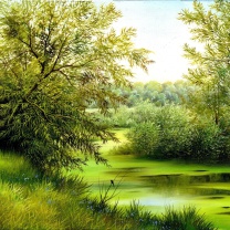 Обои Nature, Painting, Canvas 208x208