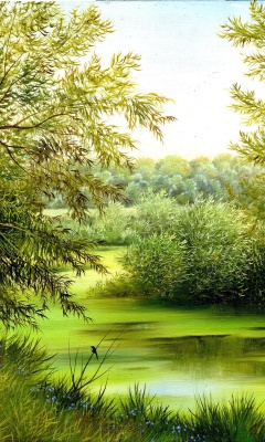 Nature, Painting, Canvas screenshot #1 240x400