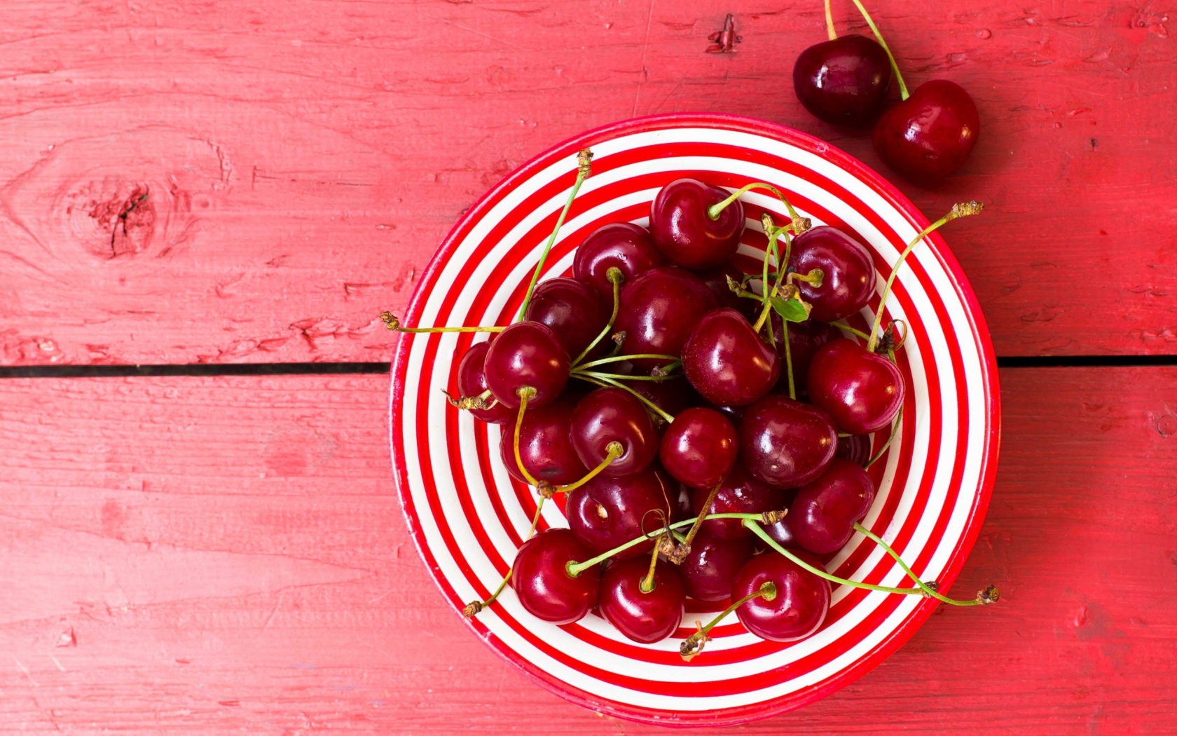 Cherry Plate wallpaper 1680x1050