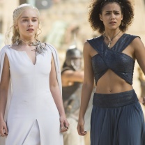 Game Of Thrones Emilia Clarke and Nathalie Emmanuel as Missandei wallpaper 208x208