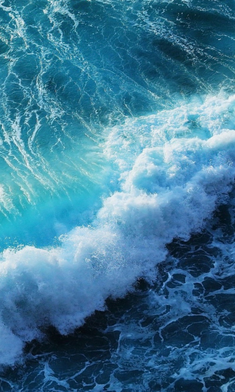 Das Strong Ocean Waves Wallpaper 480x800