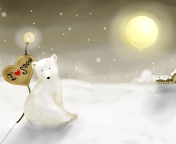 I Love Snow wallpaper 176x144