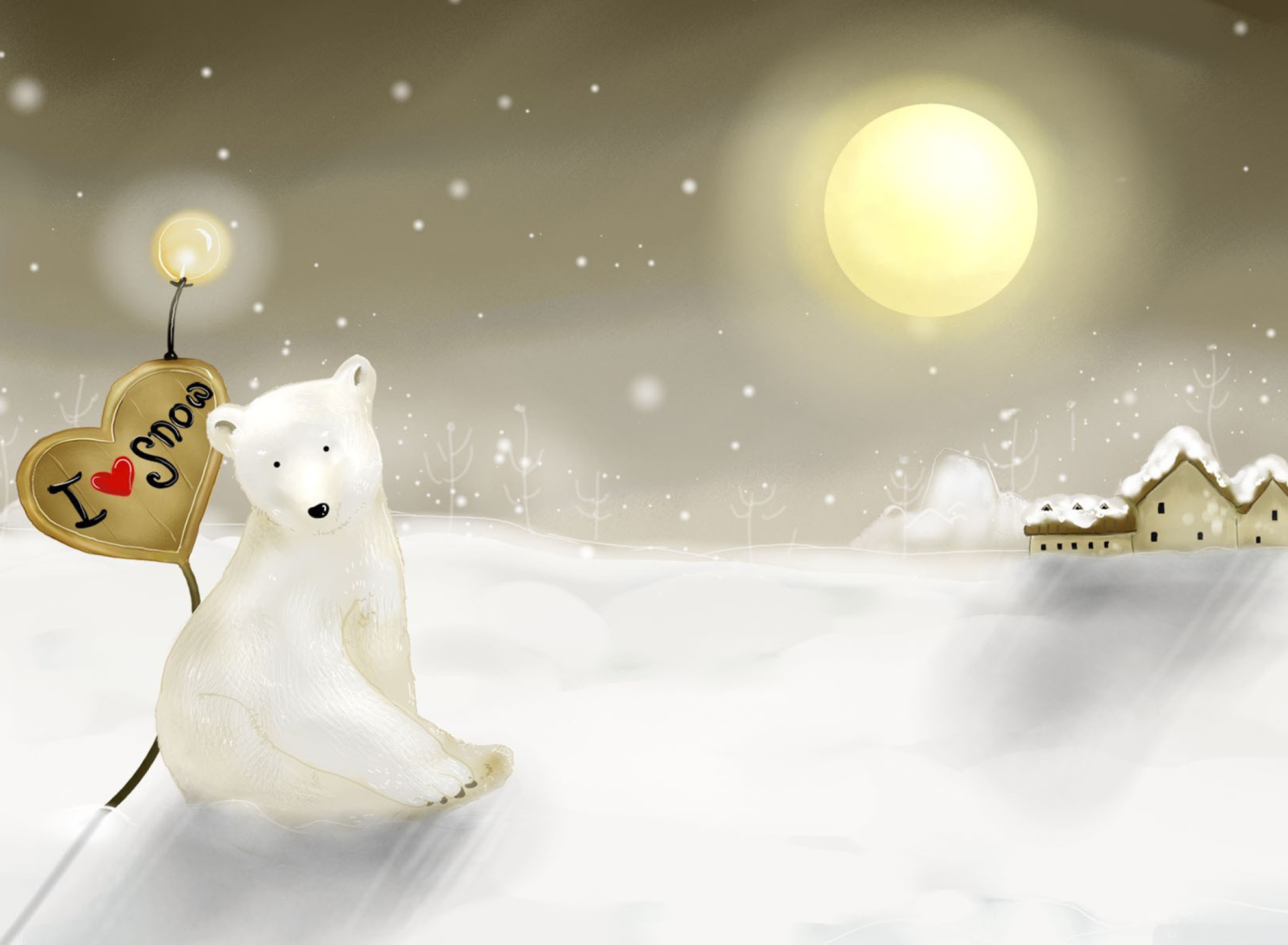 Fondo de pantalla I Love Snow 1920x1408