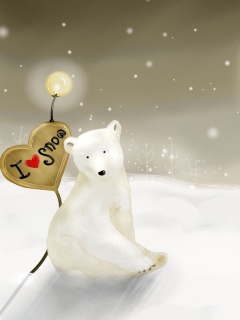 I Love Snow wallpaper 240x320