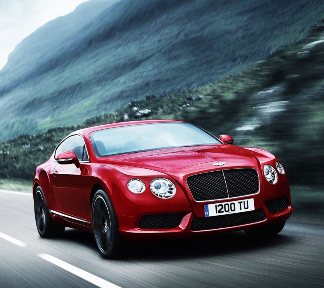 Обои Red Bentley Continental 1080x960