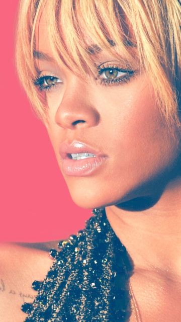 Rihanna Blonde Hair 2012 wallpaper 360x640