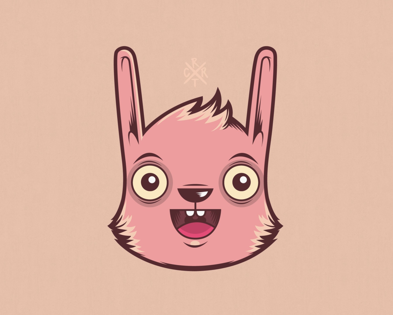 Sfondi Funny Pink Rabbit Illustration 1600x1280