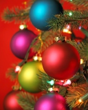 Fondo de pantalla Christmas Tree Balls 128x160