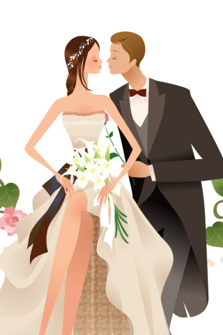 Das Wedding Kiss Wallpaper 320x480