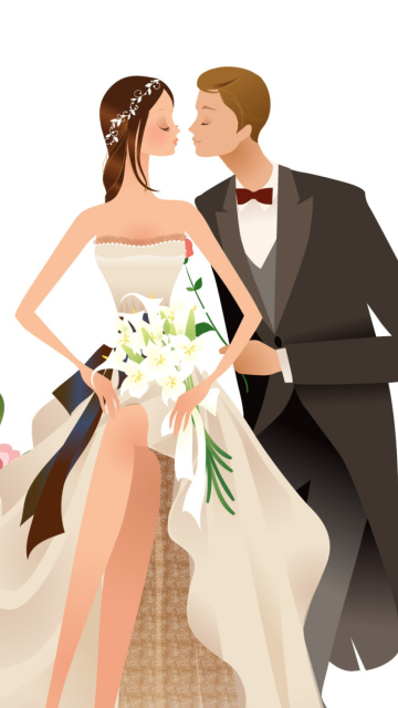 Fondo de pantalla Wedding Kiss 360x640