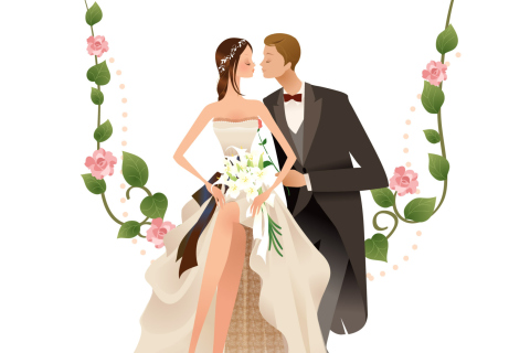 Das Wedding Kiss Wallpaper 480x320