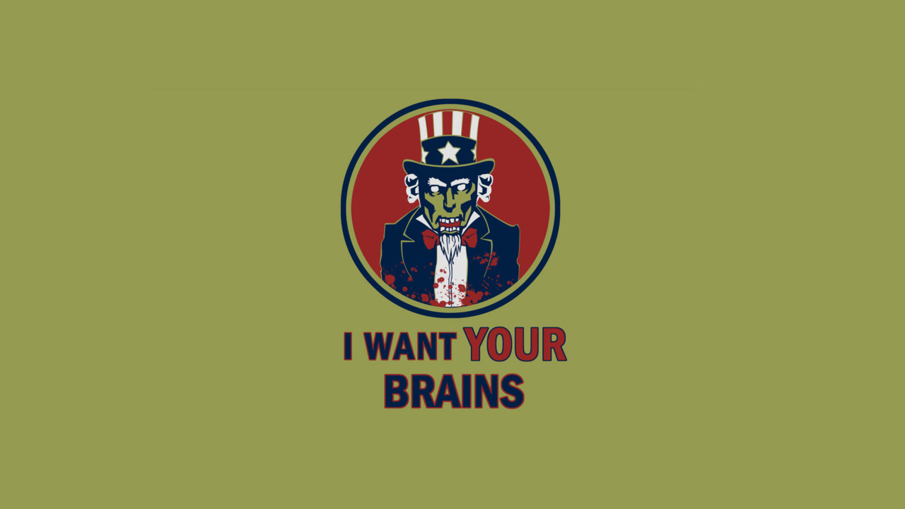 Das I Want Your Brains Wallpaper 1280x720