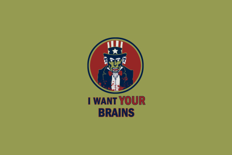 I Want Your Brains wallpaper 480x320