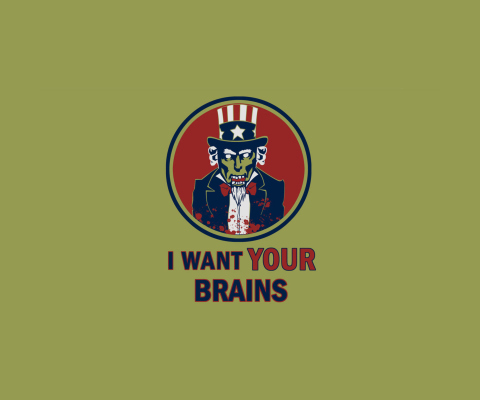 Das I Want Your Brains Wallpaper 480x400