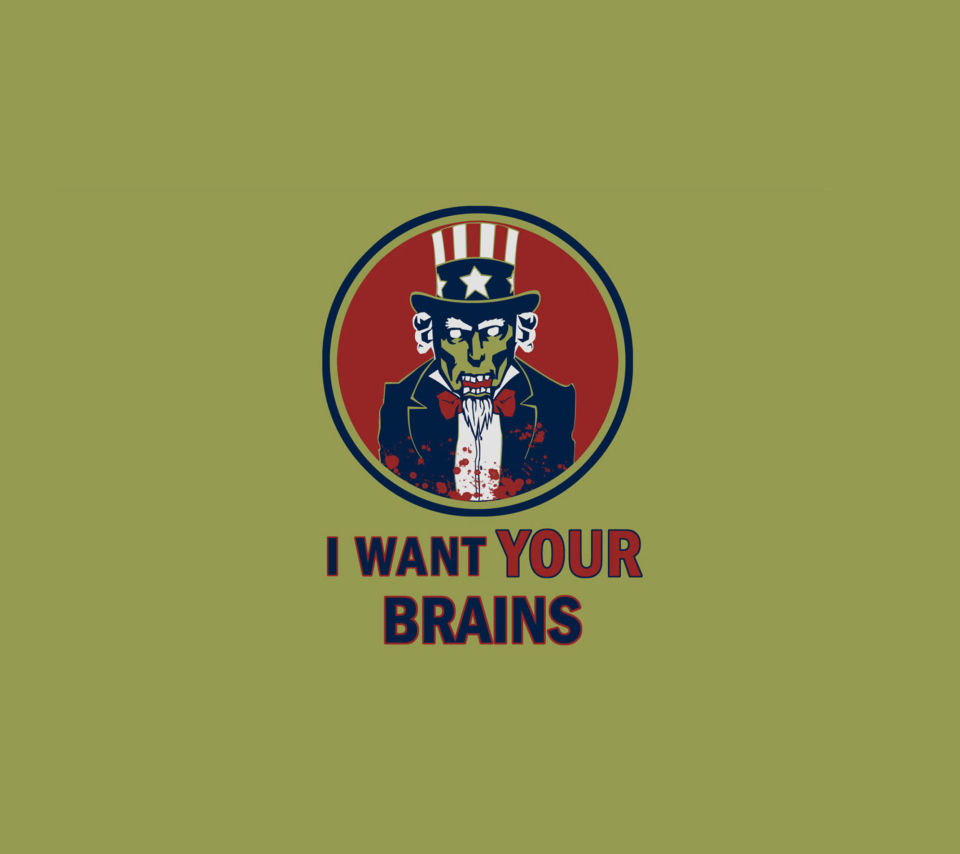 Das I Want Your Brains Wallpaper 960x854