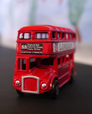 Red London Toy Bus Wallpaper for 240x320