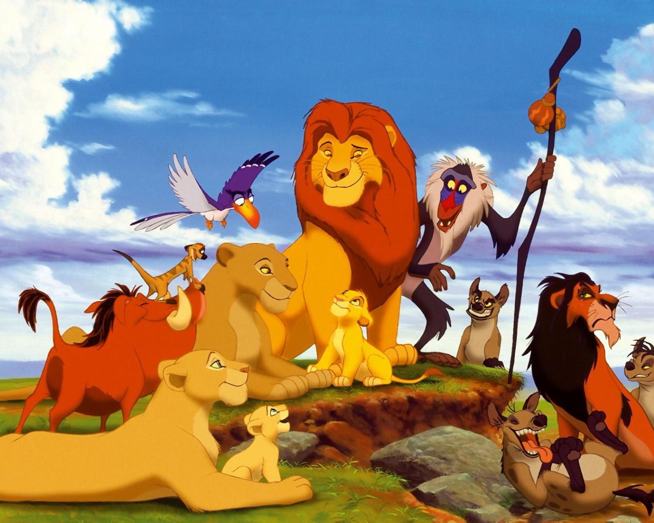 The Lion King Disney Cartoon wallpaper 1280x1024