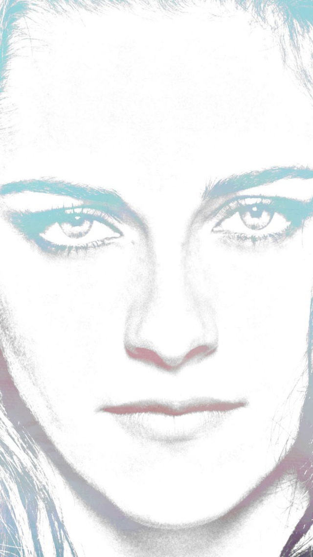 Das Kristen Stewart Artistic Portrait Wallpaper 640x1136