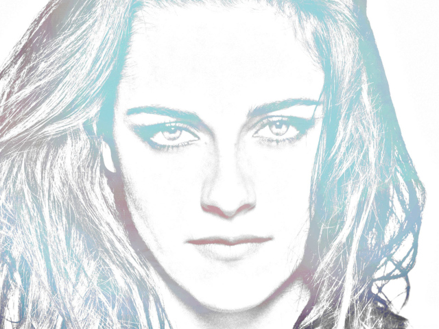 Das Kristen Stewart Artistic Portrait Wallpaper 640x480