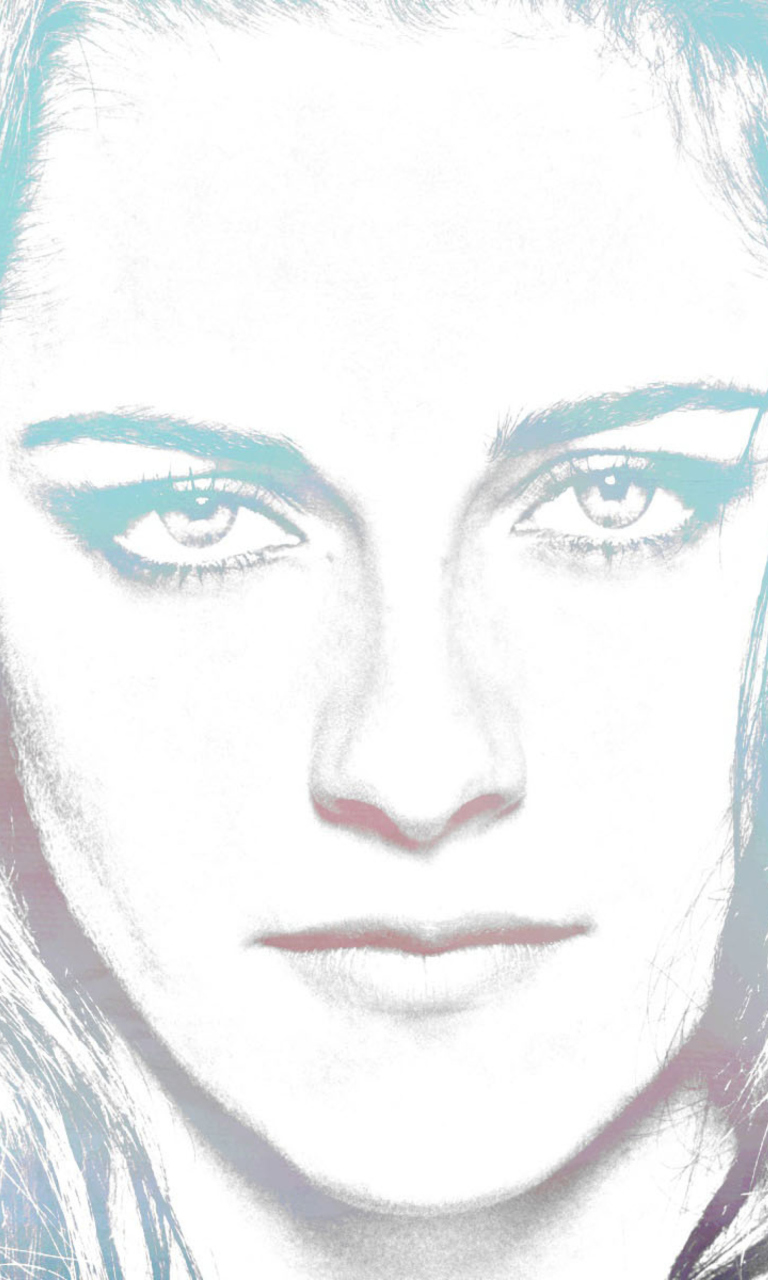 Das Kristen Stewart Artistic Portrait Wallpaper 768x1280