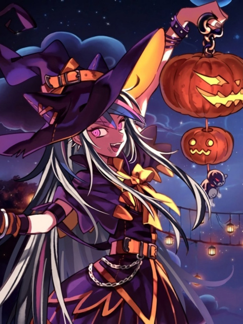 Fondo de pantalla Halloween Anime 480x640