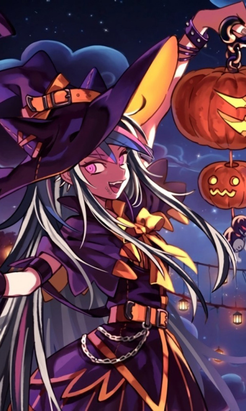 Fondo de pantalla Halloween Anime 480x800