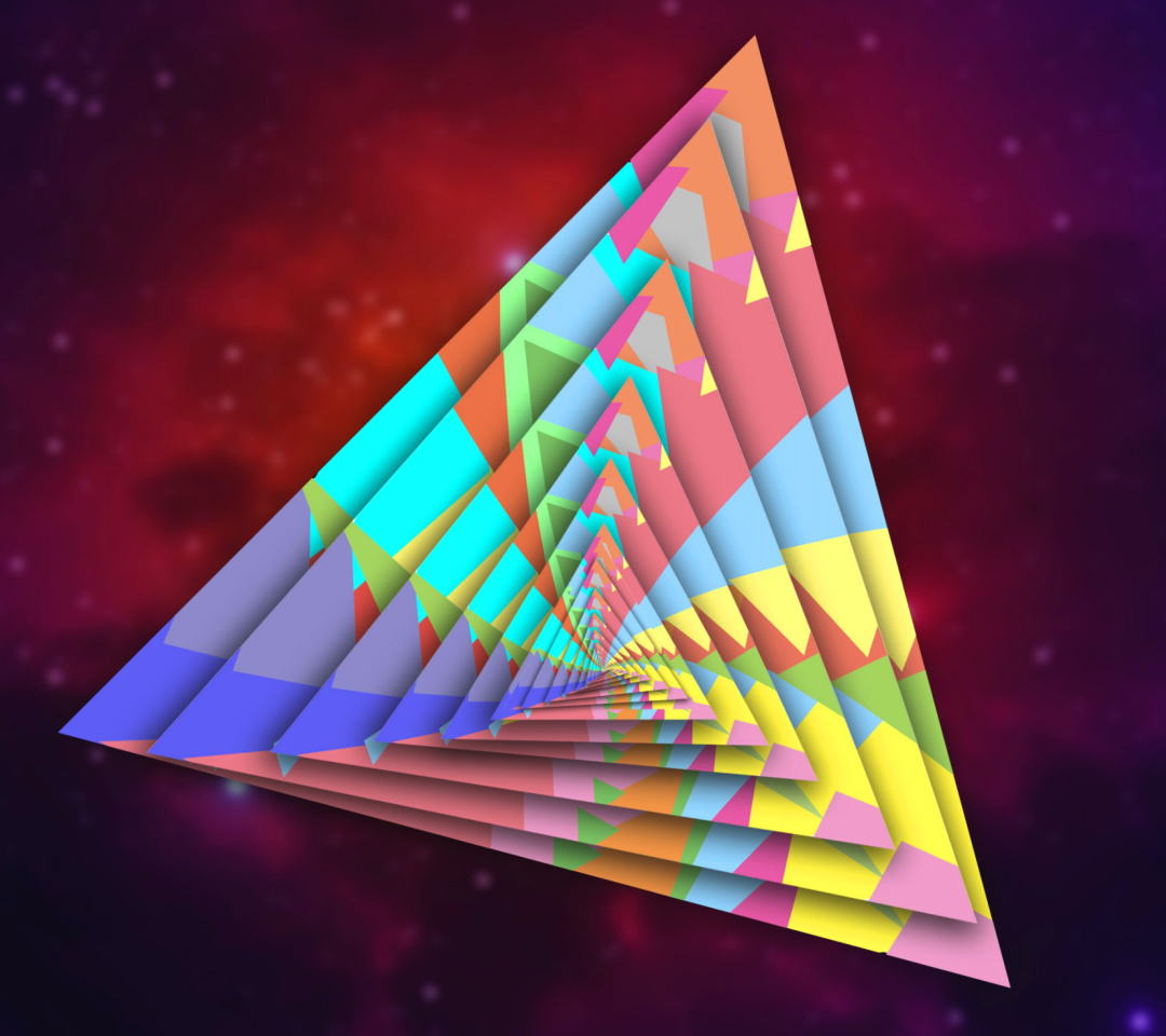 Обои Colorful Triangle 1080x960