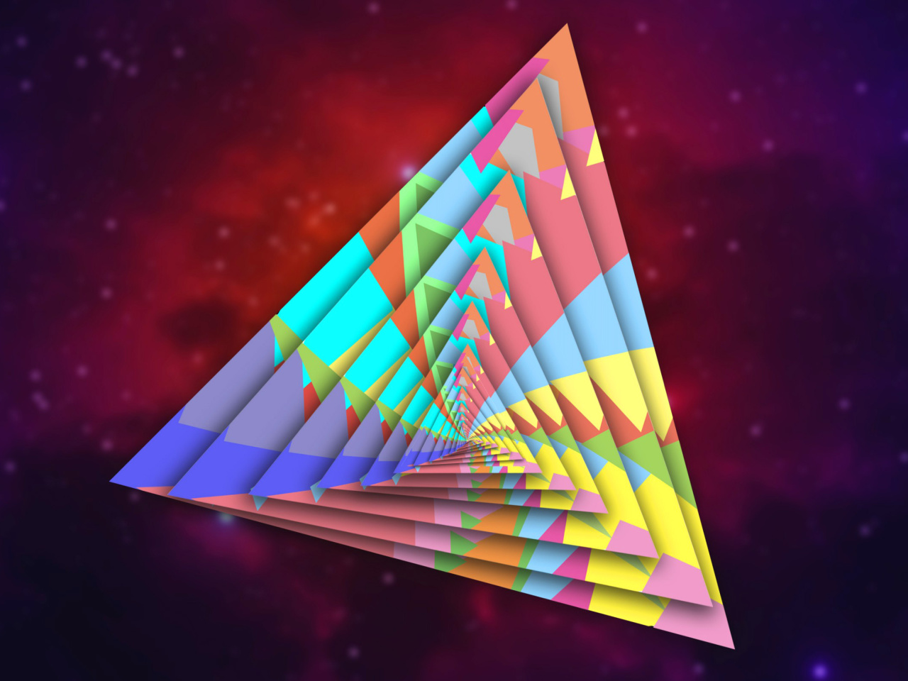 Fondo de pantalla Colorful Triangle 1280x960