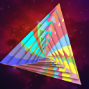 Fondo de pantalla Colorful Triangle 128x128