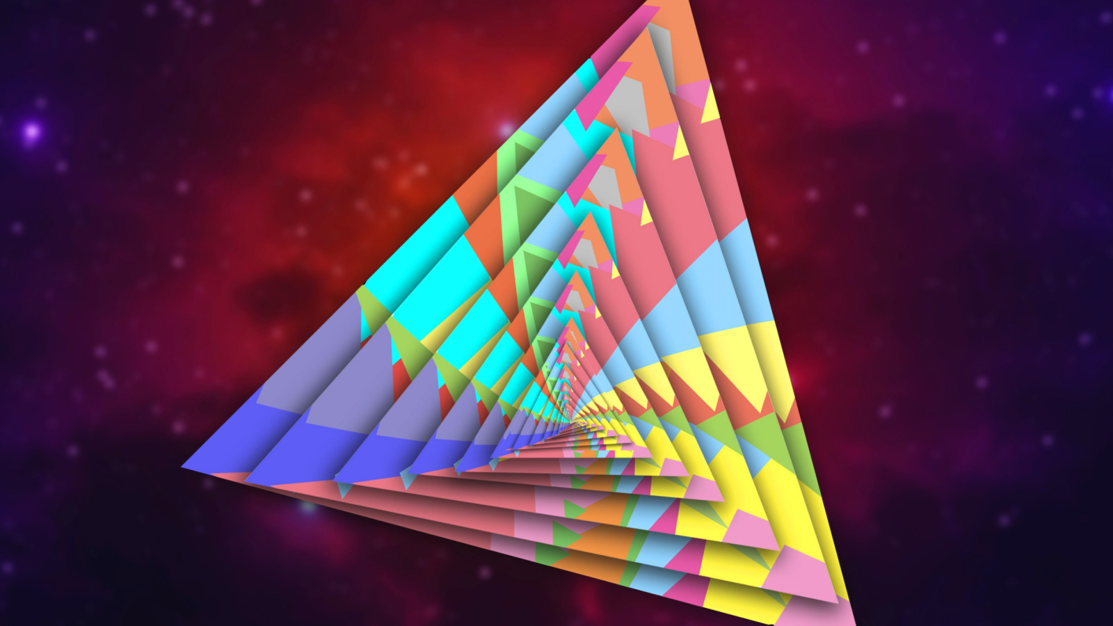Screenshot №1 pro téma Colorful Triangle 1600x900