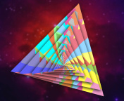Fondo de pantalla Colorful Triangle 176x144