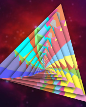 Обои Colorful Triangle 176x220