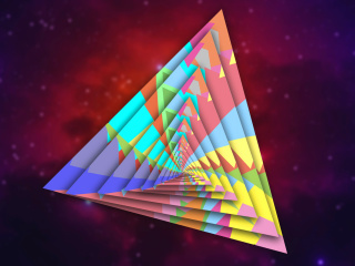 Обои Colorful Triangle 320x240
