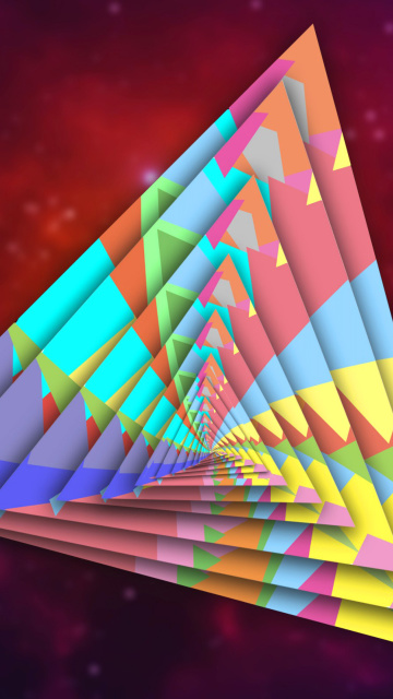 Fondo de pantalla Colorful Triangle 360x640