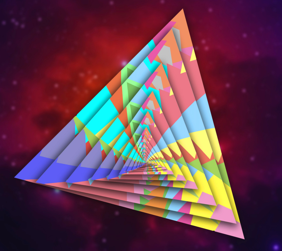 Das Colorful Triangle Wallpaper 960x854