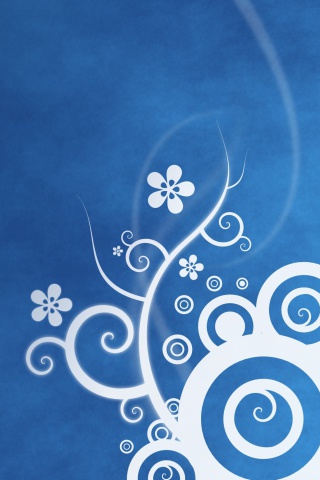 Das Blue Patterns Wallpaper 320x480