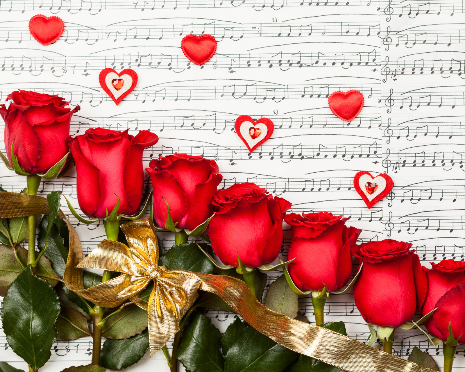 Fondo de pantalla Roses, Love And Music 1600x1280