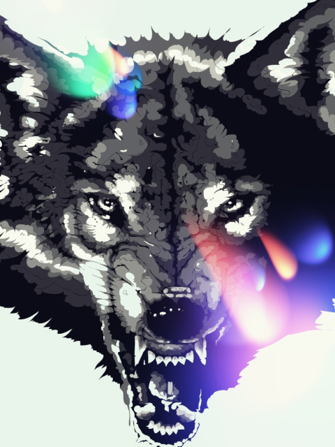 Das Wolf Art Wallpaper 480x640