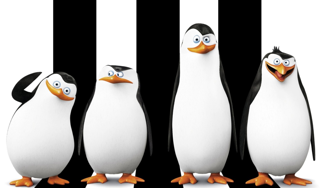 Das Penguins Madagascar Wallpaper 1024x600