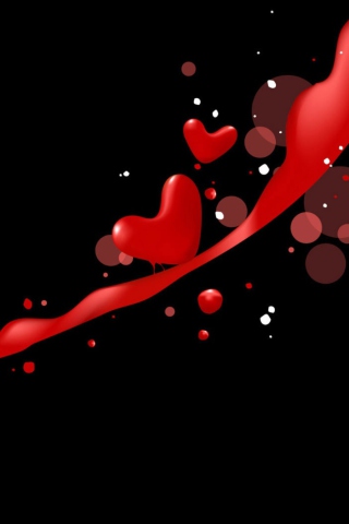 Das Love Hearts Wallpaper 320x480