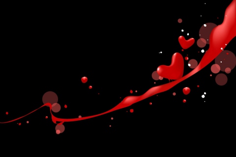 Das Love Hearts Wallpaper 480x320
