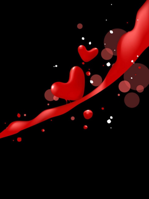 Das Love Hearts Wallpaper 480x640