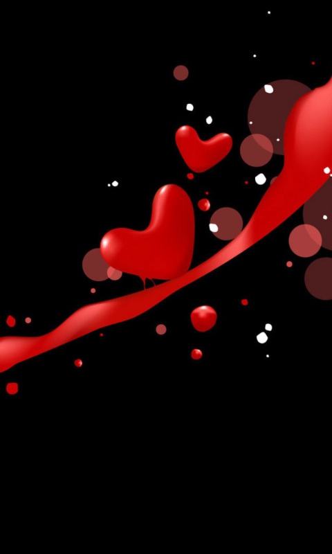 Das Love Hearts Wallpaper 480x800