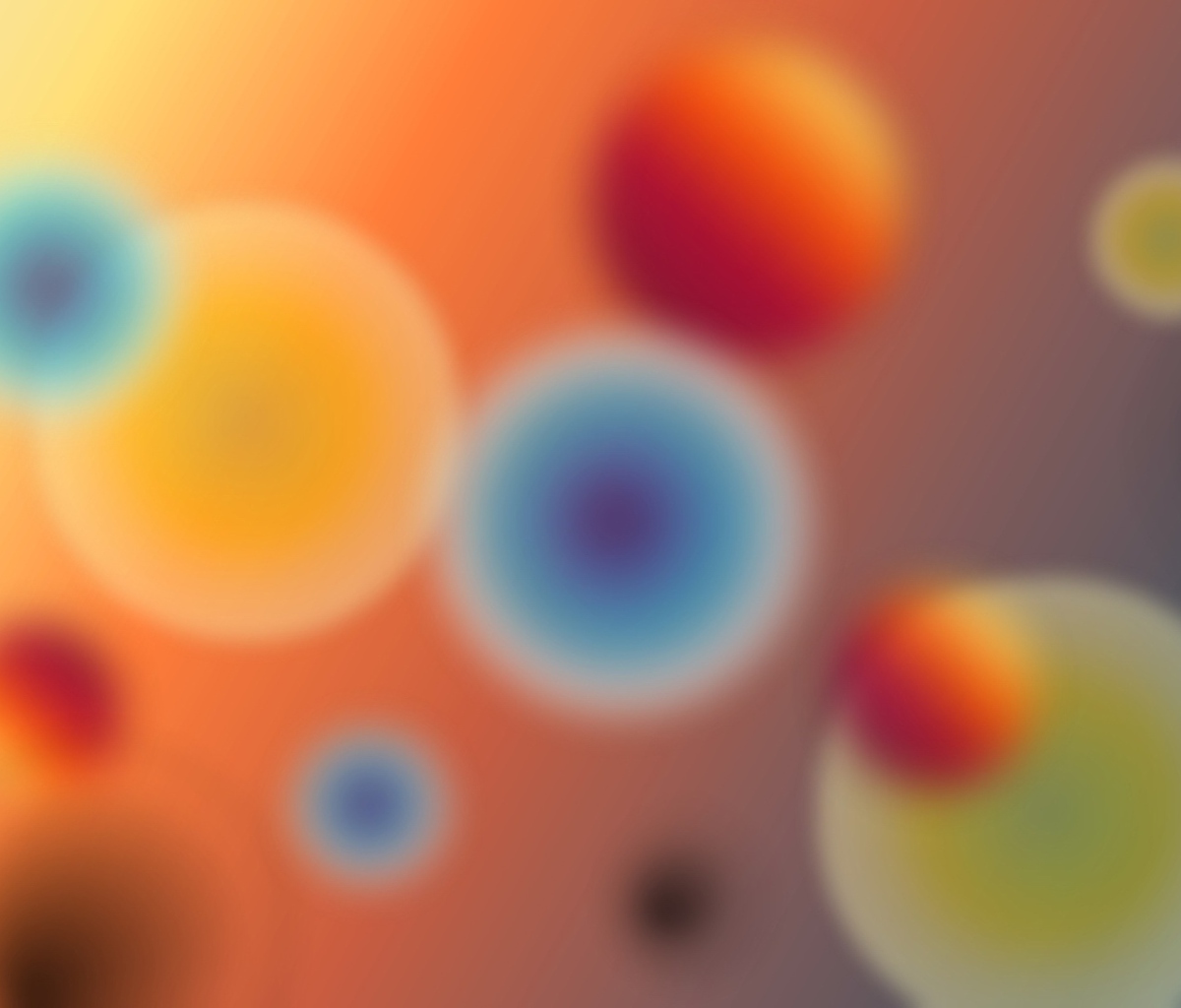 Das Colorful Bubbles Wallpaper 1200x1024