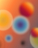 Das Colorful Bubbles Wallpaper 128x160
