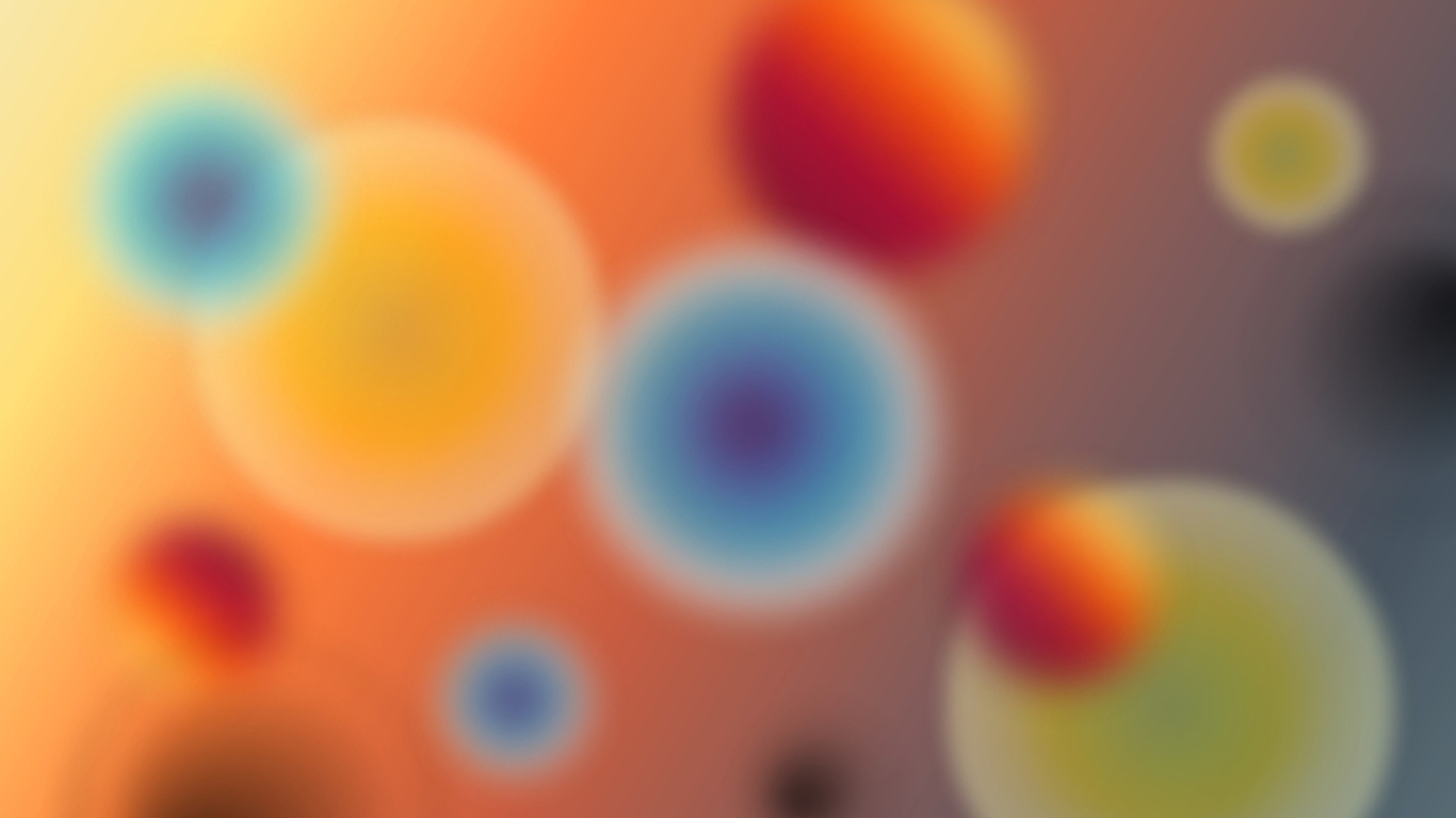 Das Colorful Bubbles Wallpaper 1366x768