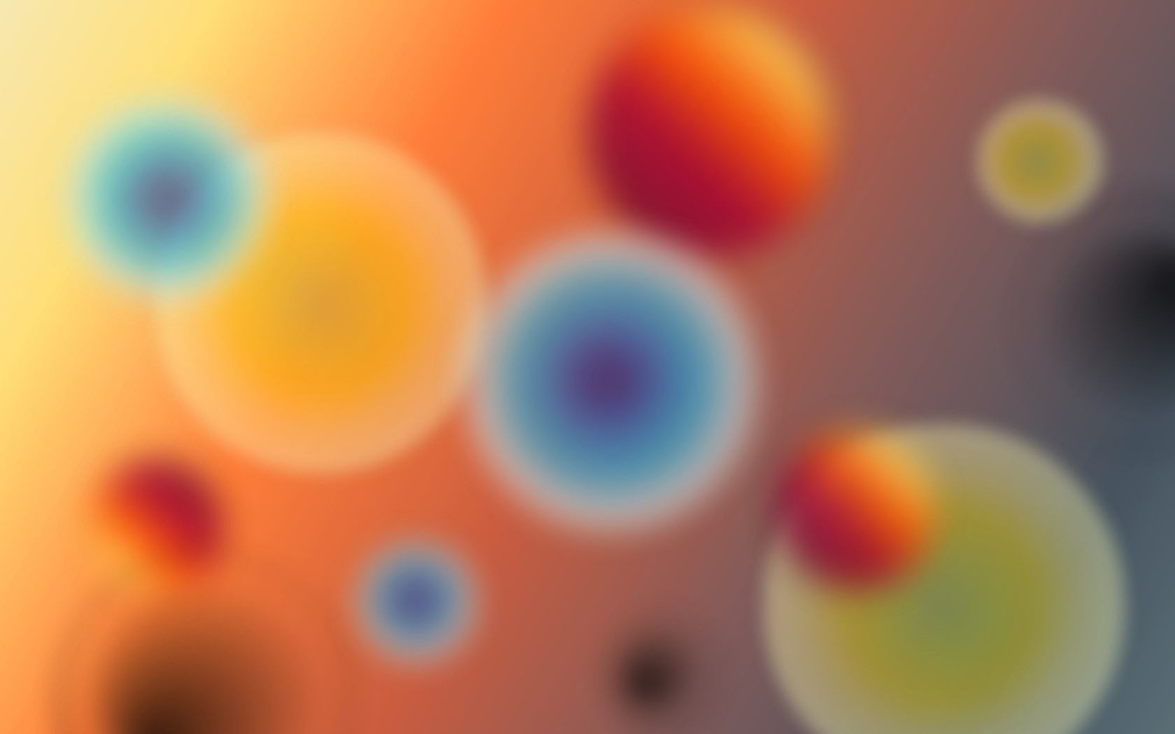 Das Colorful Bubbles Wallpaper 1680x1050