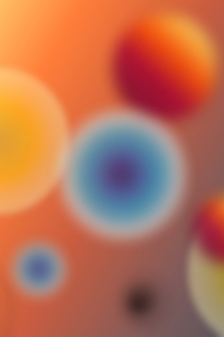 Das Colorful Bubbles Wallpaper 320x480