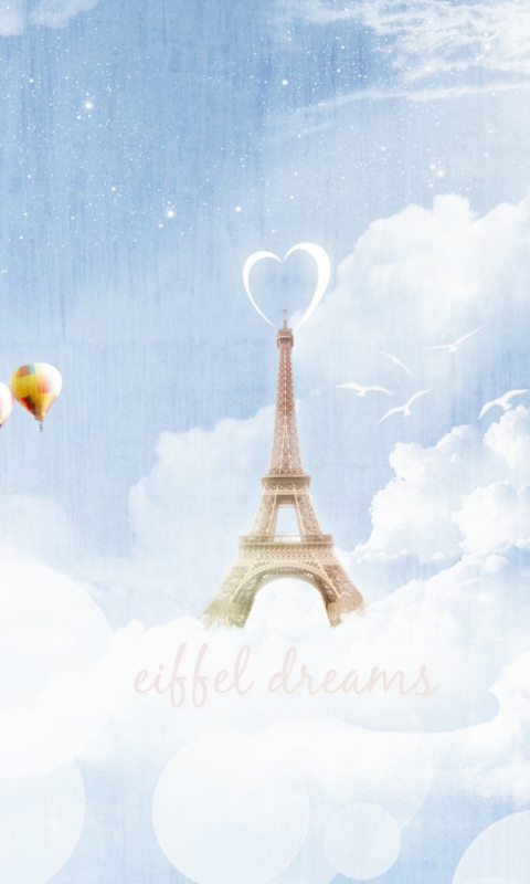 Eiffel Dreams wallpaper 480x800