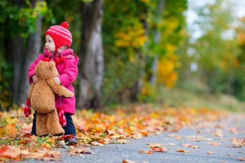 Child With Teddy Bear wallpaper 480x320